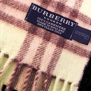Light green Burberry Cashmere Scarf